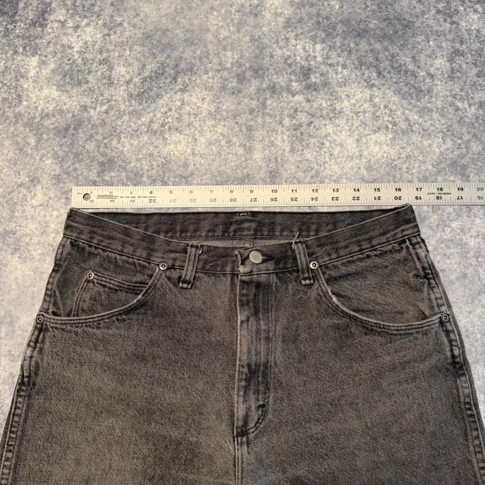 Vtg Wrangler Made in USA Mens Jeans 32x30 Faded Black Denim Straight Leg 90s Y2K